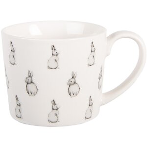 Clayre & Eef BNSMU Becher 12x8x7 cm 275 ml Weiß...