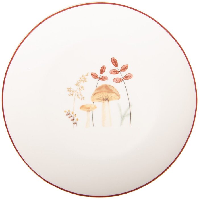 Clayre & Eef LFJDP Kleiner Teller Beige-Braun 20x2 cm