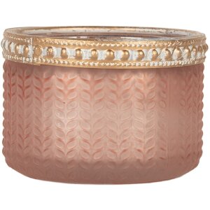 Clayre & Eef 6GL5214 Teelichthalter Ø 7x4 cm Rosa