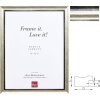 Effect Holz-Bilderrahmen Profil 40 Silber Platin viele Formate Glasarten
