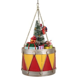 Clayre & Eef 6Y5867Y Dekoration Trommel Ø 21x34/43 cm Gelb Rot