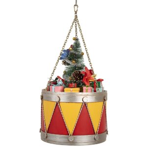 Clayre & Eef 6Y5867Y Dekoration Trommel Ø 21x34/43 cm Gelb Rot