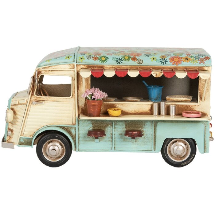 Clayre & Eef 6Y5877 Dekoration Foodtruck 26x14x14 cm Beige Blau