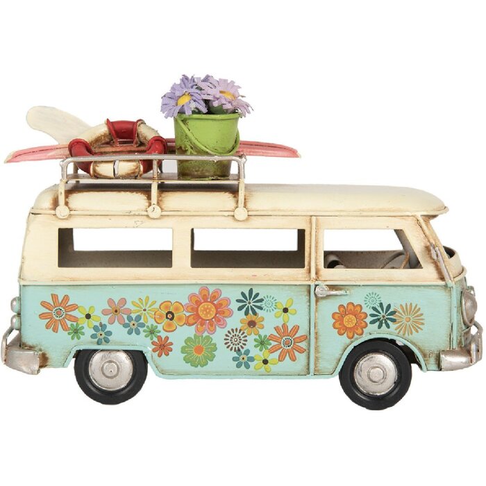 Clayre & Eef 6Y5880 Autobuz Model 17x7x11 cm Albastru Bej