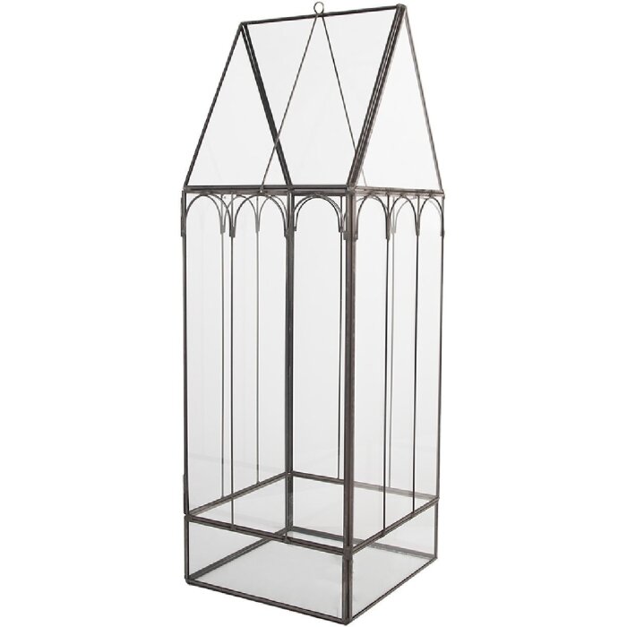 Clayre & Eef 5GL0021 Dekoration Mini Gewächshaus 15x15x45 cm