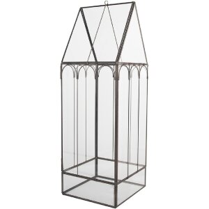 Clayre & Eef 5GL0021 Dekoration Mini Gewächshaus 15x15x45 cm