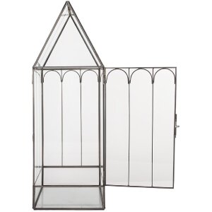 Clayre & Eef 5GL0021 Dekoration Mini Gewächshaus 15x15x45 cm