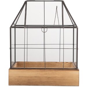 Clayre & Eef Mini Seră Decorativă 26x17x32 cm