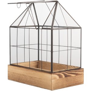 Clayre & Eef Mini Seră Decorativă 26x17x32 cm