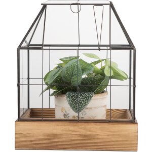 Clayre & Eef Mini Seră Decorativă 26x17x32 cm