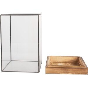 Clayre & Eef 6GL5365 Mini Seră Decorativă 14x14x24 cm