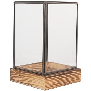 Clayre & Eef 6GL5366 Dekoration Mini Gewächshaus 12x12x19 cm