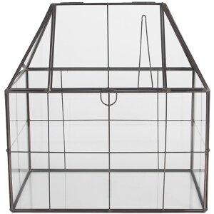 Clayre & Eef Mini Seră Decorativă 25x16x26 cm, Fier,...