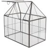 Clayre & Eef Mini Seră Decorativă 25x16x26 cm, Fier, Sticlă