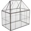 Clayre & Eef Mini Seră Decorativă 25x16x26 cm, Fier, Sticlă