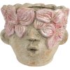Clayre & Eef 6TE0583 Blumentopf Ø 18x15 cm Beige-Rosa