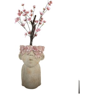 Clayre & Eef 6TE0584L Ghiveci Teracotă Bej Roz 20x19x31 cm