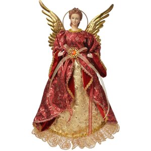 Clayre & Eef 66251 Dekoration Engel 26x15x44 cm Rot...