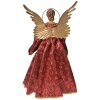 Clayre & Eef 66251 Decorațiune Înger Crăciun 26x15x44 cm Roșu/Auriu