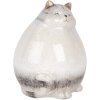 Clayre & Eef 6CE2131 Decorațiune Pisică Ceramică 14x13x18 cm Gri