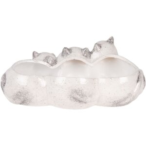 Clayre & Eef 6CE2132 Blumentopf Katzen Grau 27x16x10 cm