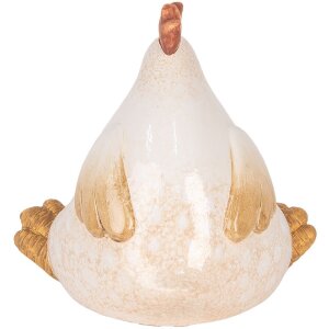 Clayre & Eef 6CE2133 Decorațiune Cocoș 18x14x17 cm Bej & Maro