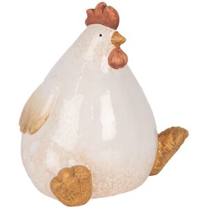 Clayre & Eef 6CE2133 Decorațiune Cocoș 18x14x17 cm Bej & Maro