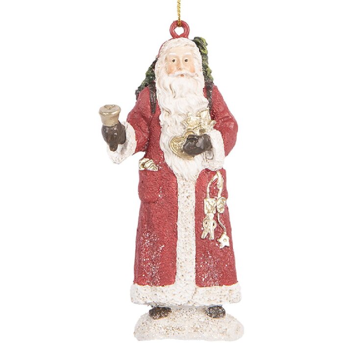 Clayre & Eef Ornament Moș Crăciun 5x3x11 cm