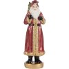 Clayre & Eef 6PR5534 Dekoration Weihnachtsmann 6x5x15 cm Rot und Goldfarbig