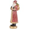 Clayre & Eef 6PR5534 Dekoration Weihnachtsmann 6x5x15 cm Rot und Goldfarbig