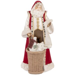 Clayre & Eef 6PR5536 Dekoration Weihnachtsmann Beige...