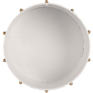 Clayre & Eef Set 2 Trompe Decorative Fier Alb/Negru 40x25/26x17 cm