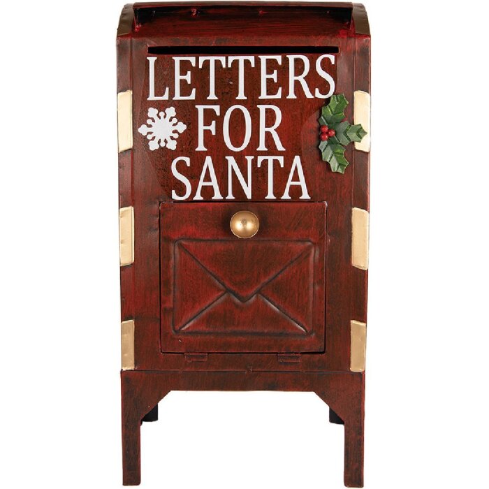 Clayre & Eef 6Y5807 Lădiță Poștală Roșie 27x21x53 cm