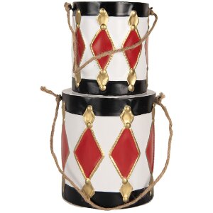 Clayre & Eef 6Y5808 Dekoration Trommel Set 2...