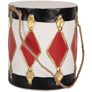 Clayre & Eef Set 2 Tobe Decorative Alb-Negru Ø 15x38/13x29 cm