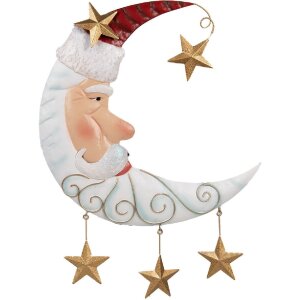 Clayre & Eef 6Y5810 Wanddekoration Weihnachtsmann...