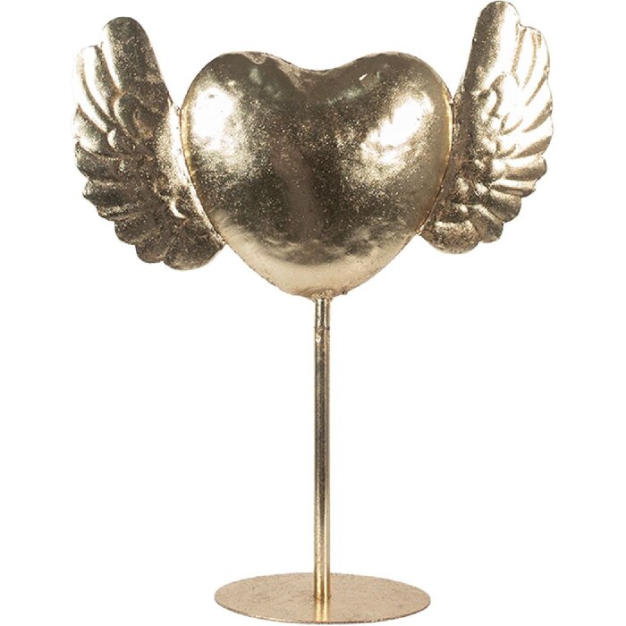 Clayre & Eef 6Y5862 Dekoration Herz 38x11x47 cm Gold