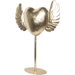 Clayre & Eef 6Y5862 Dekoration Herz 38x11x47 cm Gold