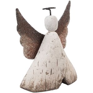 Clayre & Eef Engel Deko 8x3x9 cm Weiß Braun 6H2416S