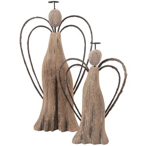 Clayre & Eef 6H2421L Dekoration Engel 14x4x26 cm