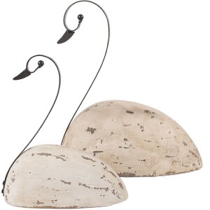 Clayre & Eef 6H2433L Dekoration Schwan 25x11x27 cm