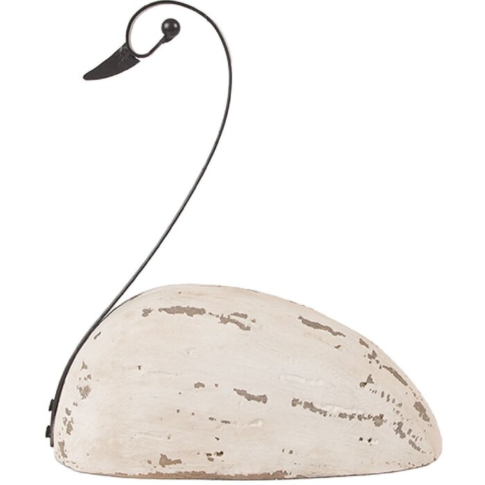 Clayre & Eef Decorațiune Lebădă 17x8x19 cm