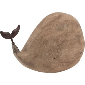 Clayre & Eef 6H2434 Decorațiune Balenă Lemn și Fier 26x7x14 cm