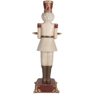 Clayre & Eef Spărgător de Nuci Decorativ 18x20x61 cm Gri și Roșu