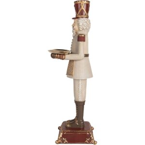 Clayre & Eef Spărgător de Nuci Decorativ 18x20x61 cm Gri și Roșu