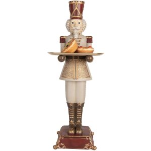 Clayre & Eef Spărgător de Nuci Decorativ 18x20x61 cm Gri și Roșu