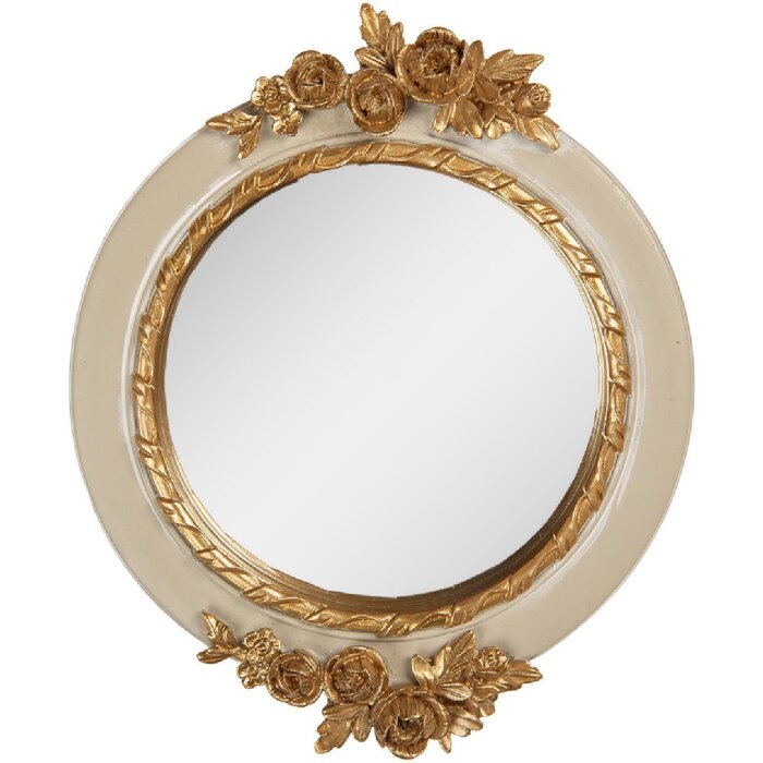 Clayre & Eef 62S339S Spiegel 14x2x16 cm Beige und Goldfarben