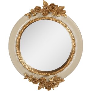Clayre & Eef 62S339S Spiegel 14x2x16 cm Beige und Goldfarben
