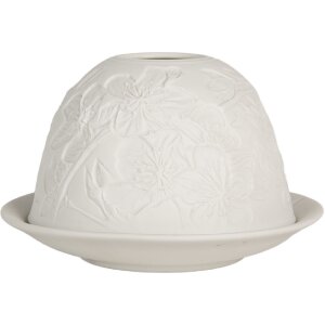 Clayre & Eef 6CE2209 Teelichthalter Weiss Ø...