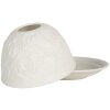 Clayre & Eef Suport Lumânări Porțelan Ø 12x8 cm Alb